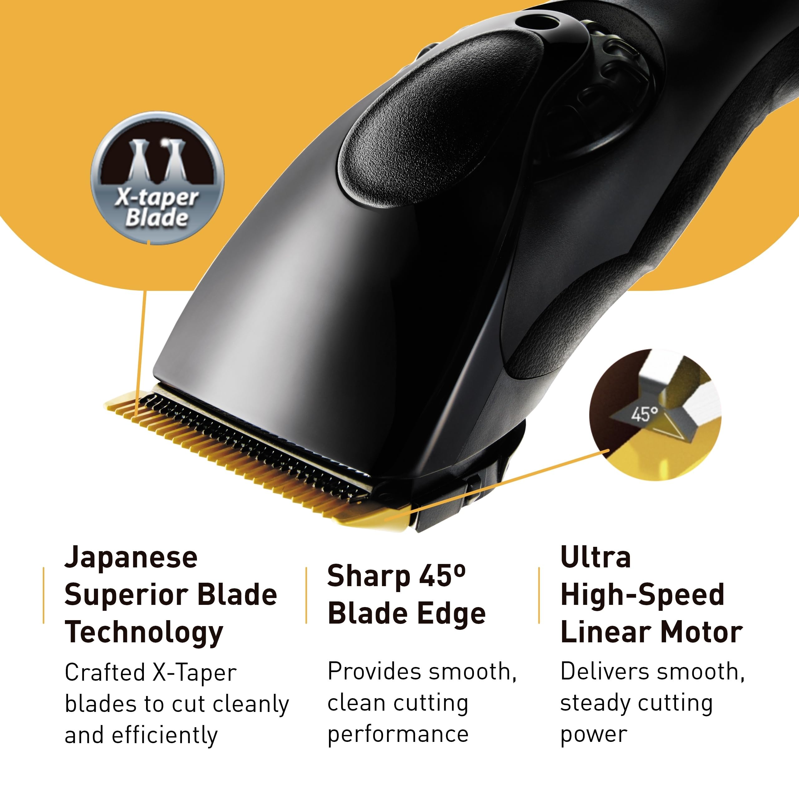 Panasonic ER-GP80 K with attachments demonstrates versatile cutting lengths