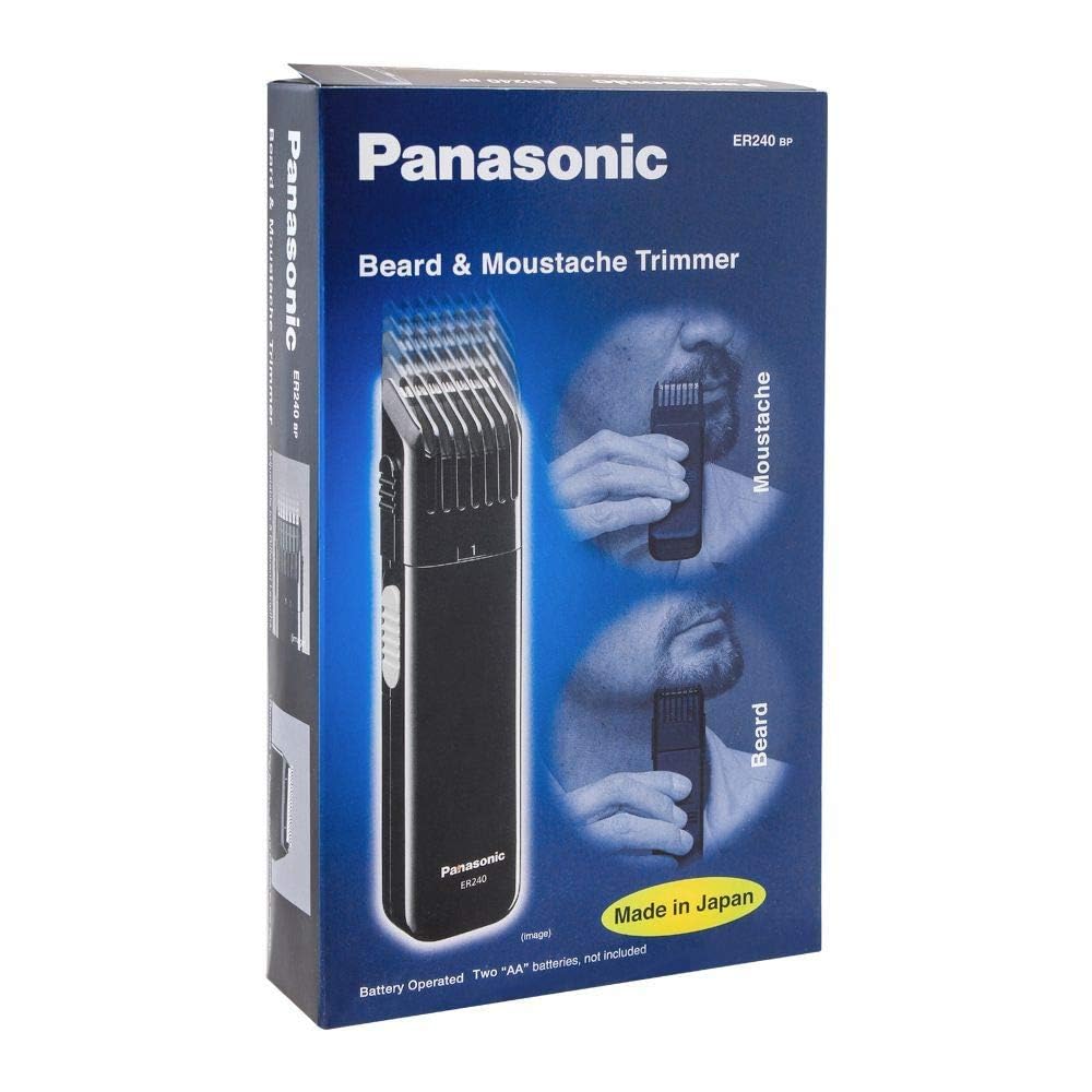 Panasonic ER240B stainless-steel-blades deliver lasting sharpness during regular grooming sessions.