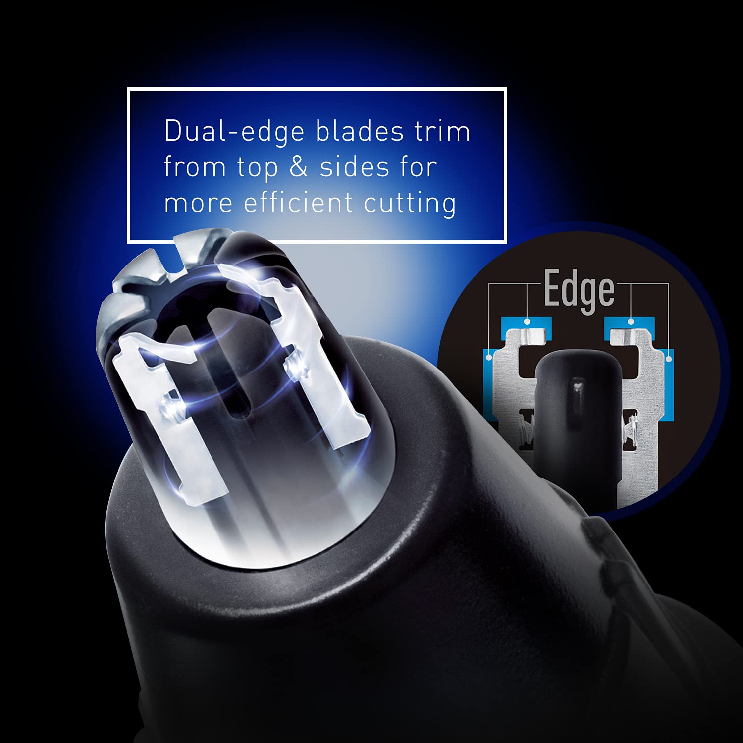 Panasonic ER430K head-washable design simplifies cleaning under running water.