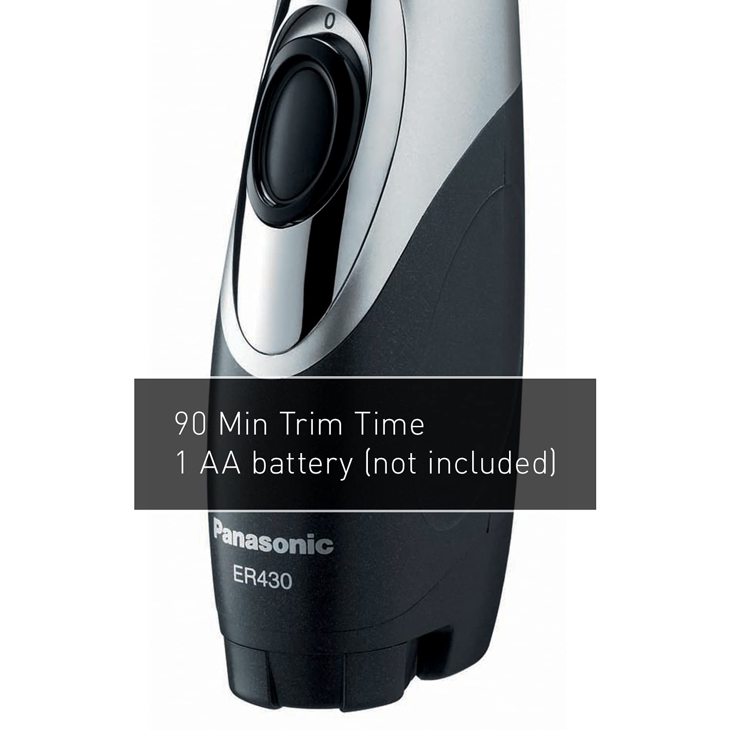 Panasonic ER430K mirrored-cap helps locate stray hairs quickly.