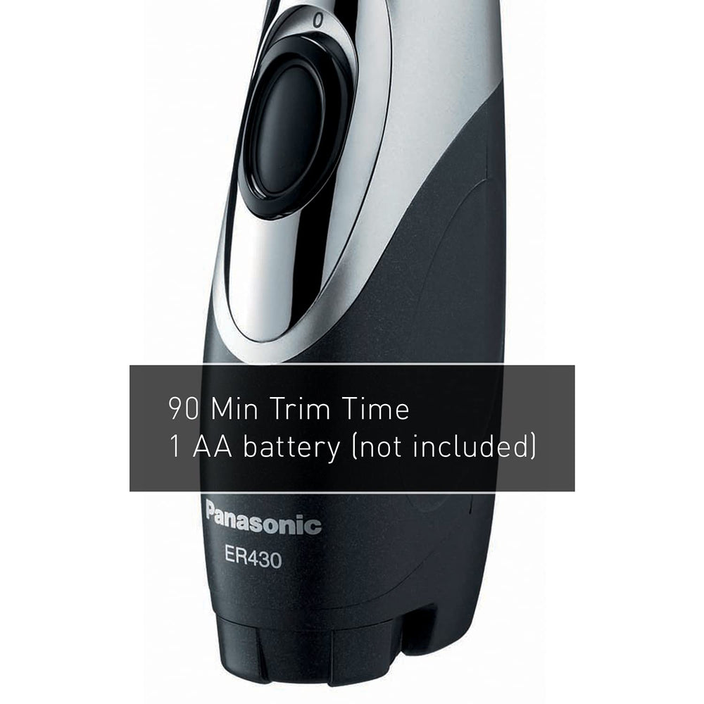 Panasonic ER430K mirrored-cap helps locate stray hairs quickly.