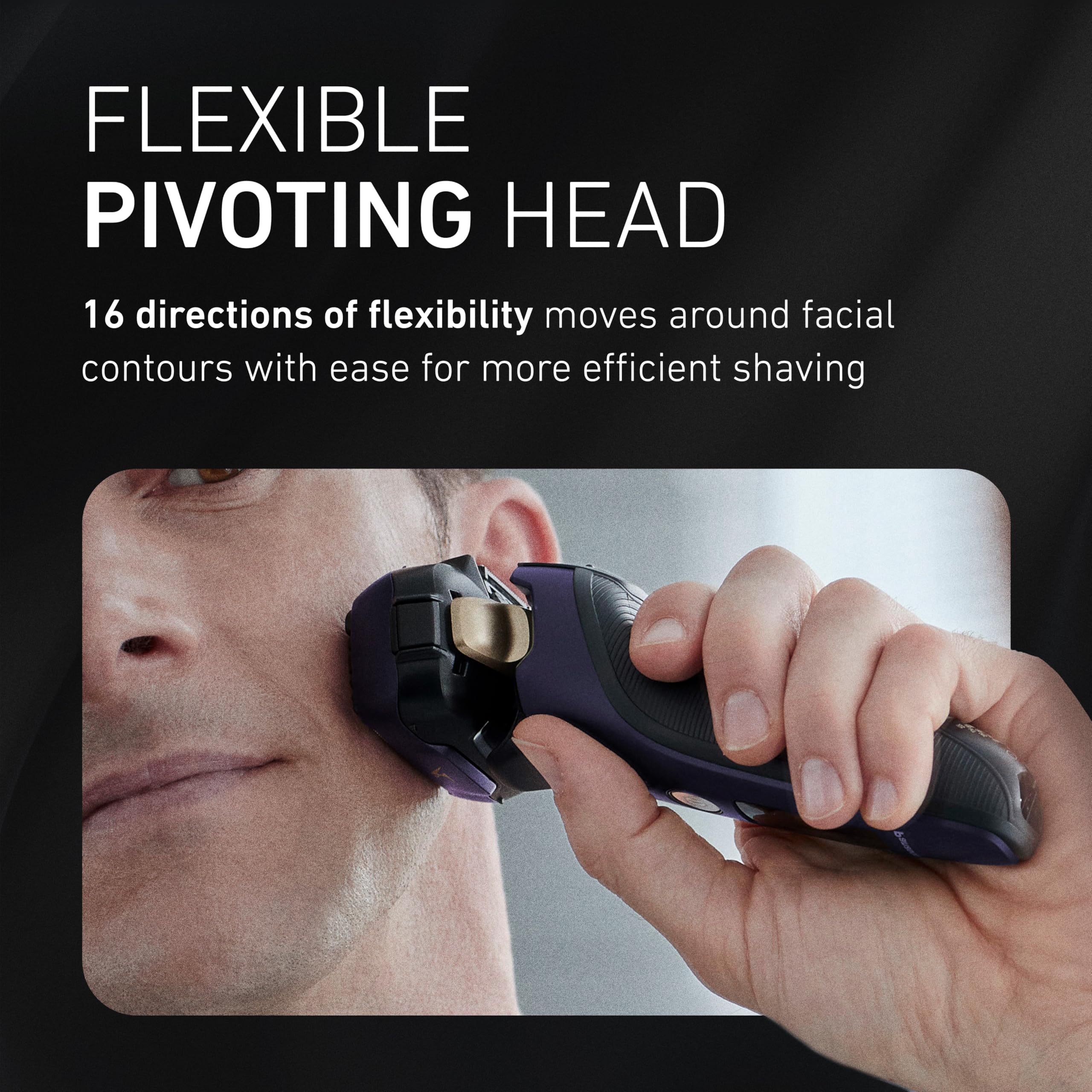 Panasonic ES-ALV6HA five-blade system lifts hairs for a close finish.