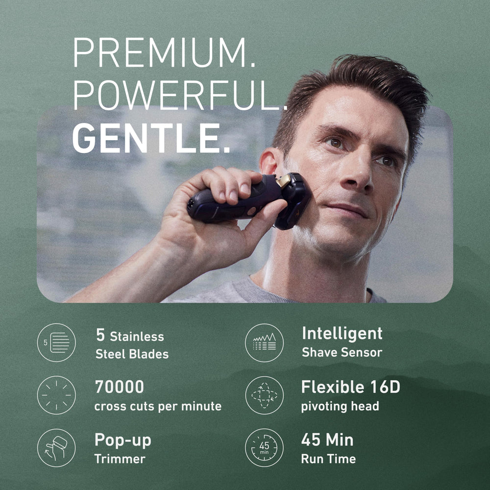 Panasonic ES-ALV6HA pop-up trimmer for precise mustache and sideburn shaping.