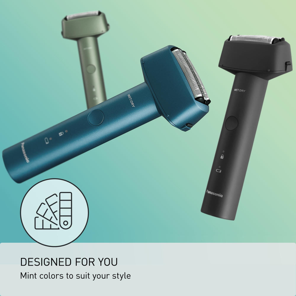 Panasonic ES-RM3B-K ergonomic handle closeup for comfortable grip.