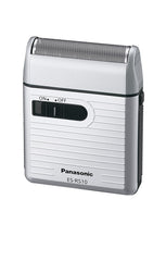 Panasonic ES-RS10-S traveler shaver front view highlights compact travel-ready design.