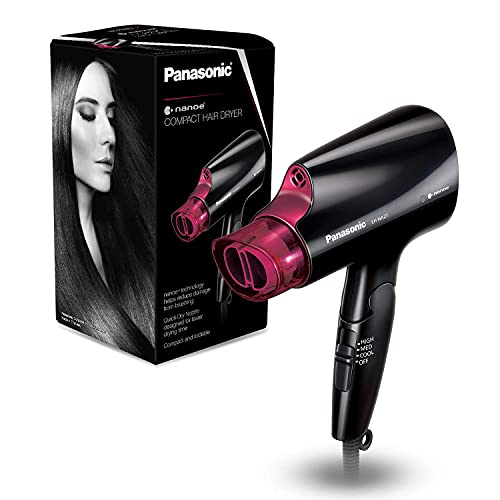 Panasonic nanoe balancing shine and frizz control during drying.