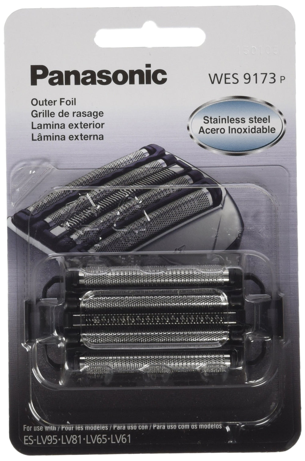 Panasonic shaver foil installation close-up shows quick secure fit