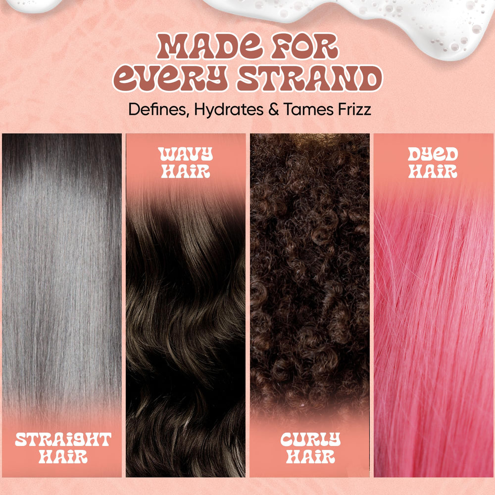 Panda's Promise Batana Oil Shampoo and Conditioner set flatlay highlights all-in-one care for all hair types