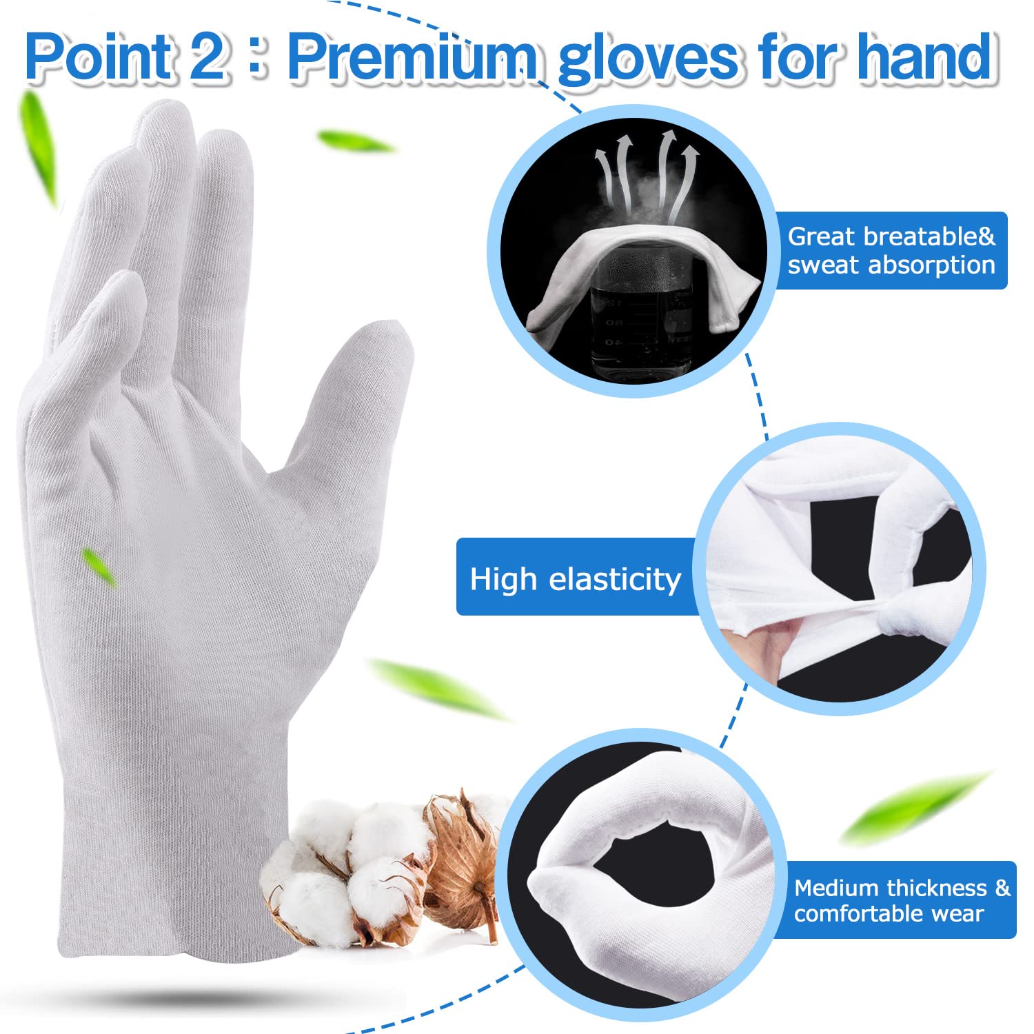 PANGTIKU reusable cotton gloves durable and soft for daily wear