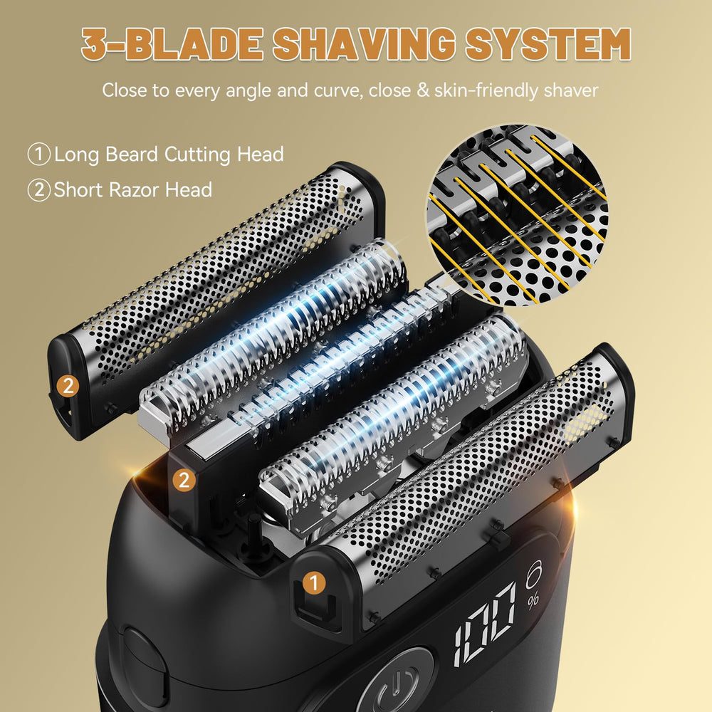 Panid shaver LED display clearly shows battery and charging status