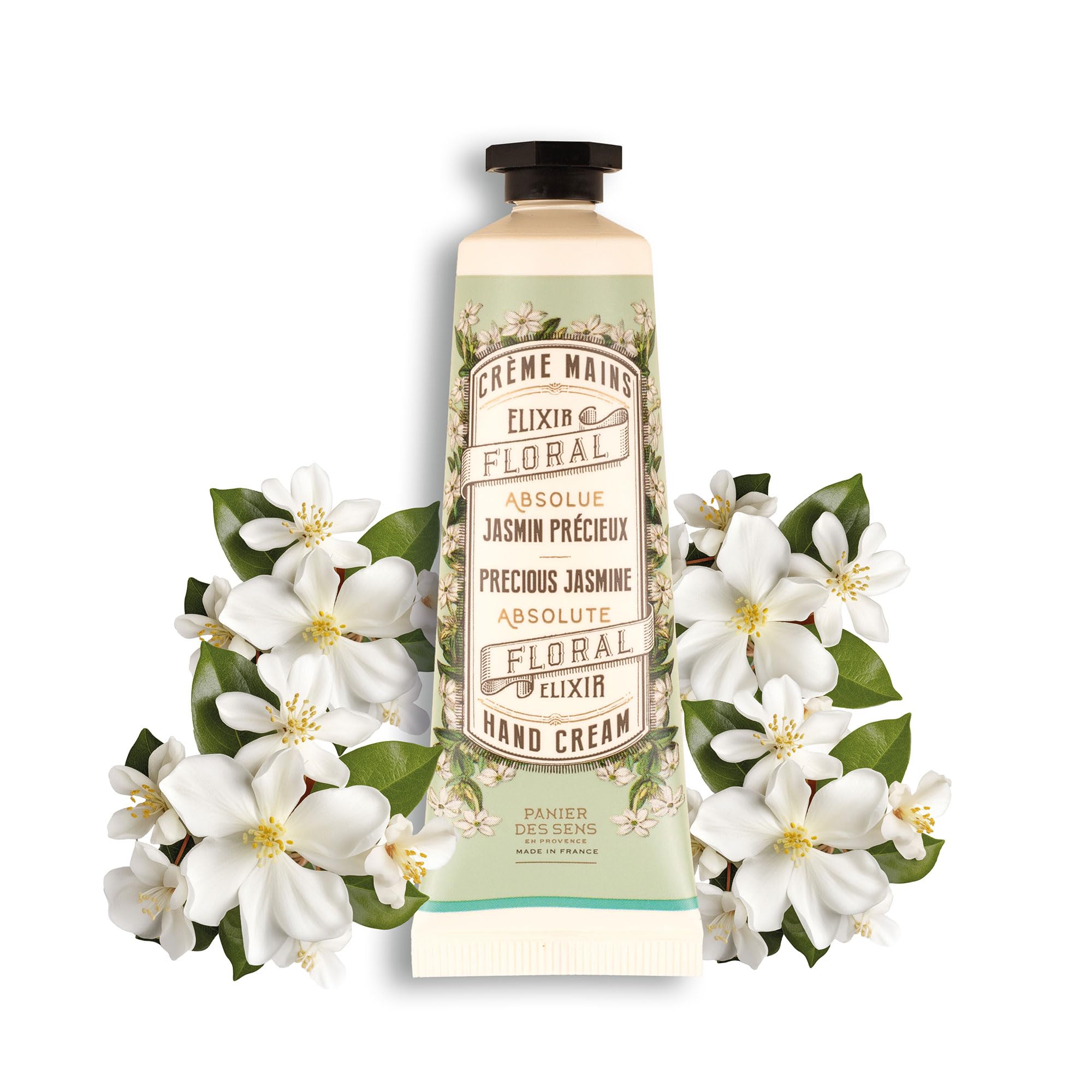 Panier des Sens Jasmine Mini Hand Cream packaging highlighting travel-size moisture