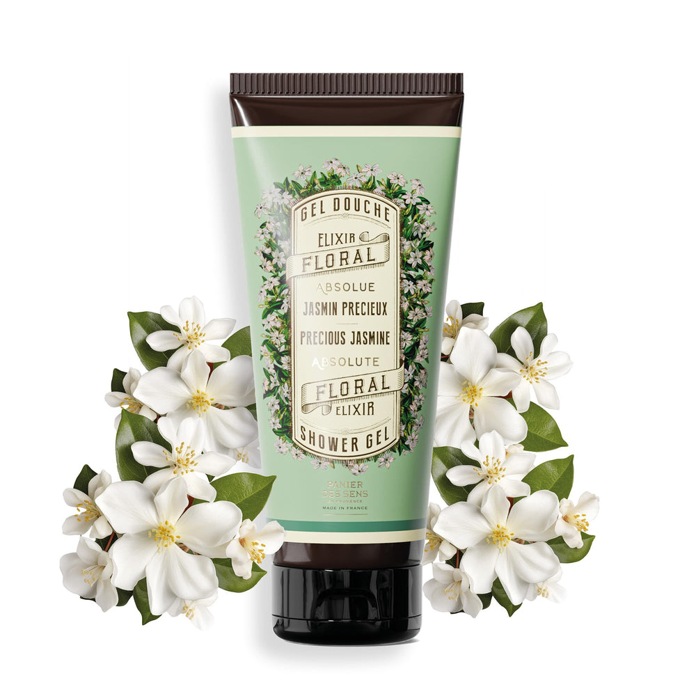 Panier des Sens Jasmine Moisturizing Body Wash bottle front for gentle cleansing and hydration