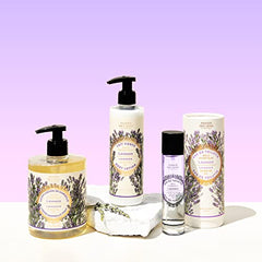 Panier des Sens lavender essential oil close-up highlights calming aroma.