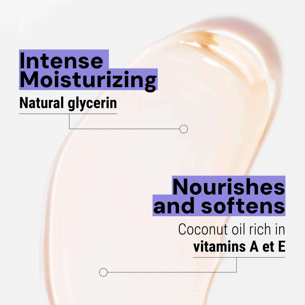 Panier des Sens liquid soap label front emphasizes natural-origin ingredients.
