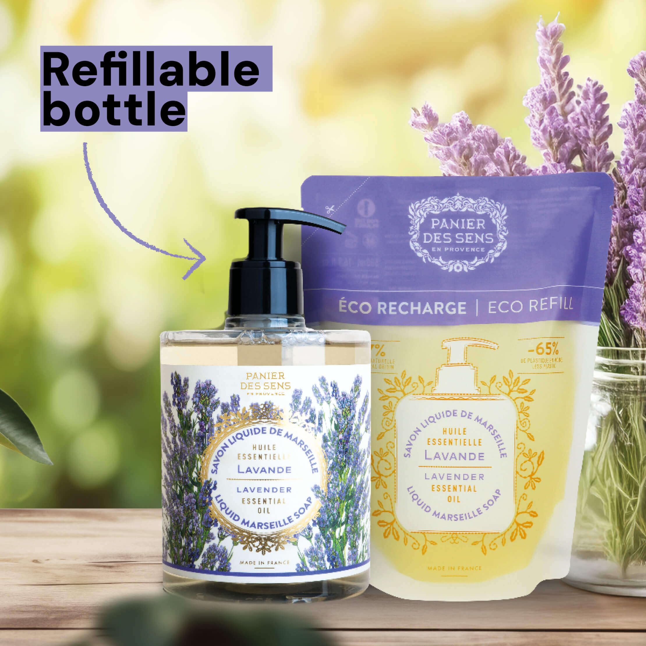 Panier des Sens Mediterranean botanicals hint luxury cleansing.