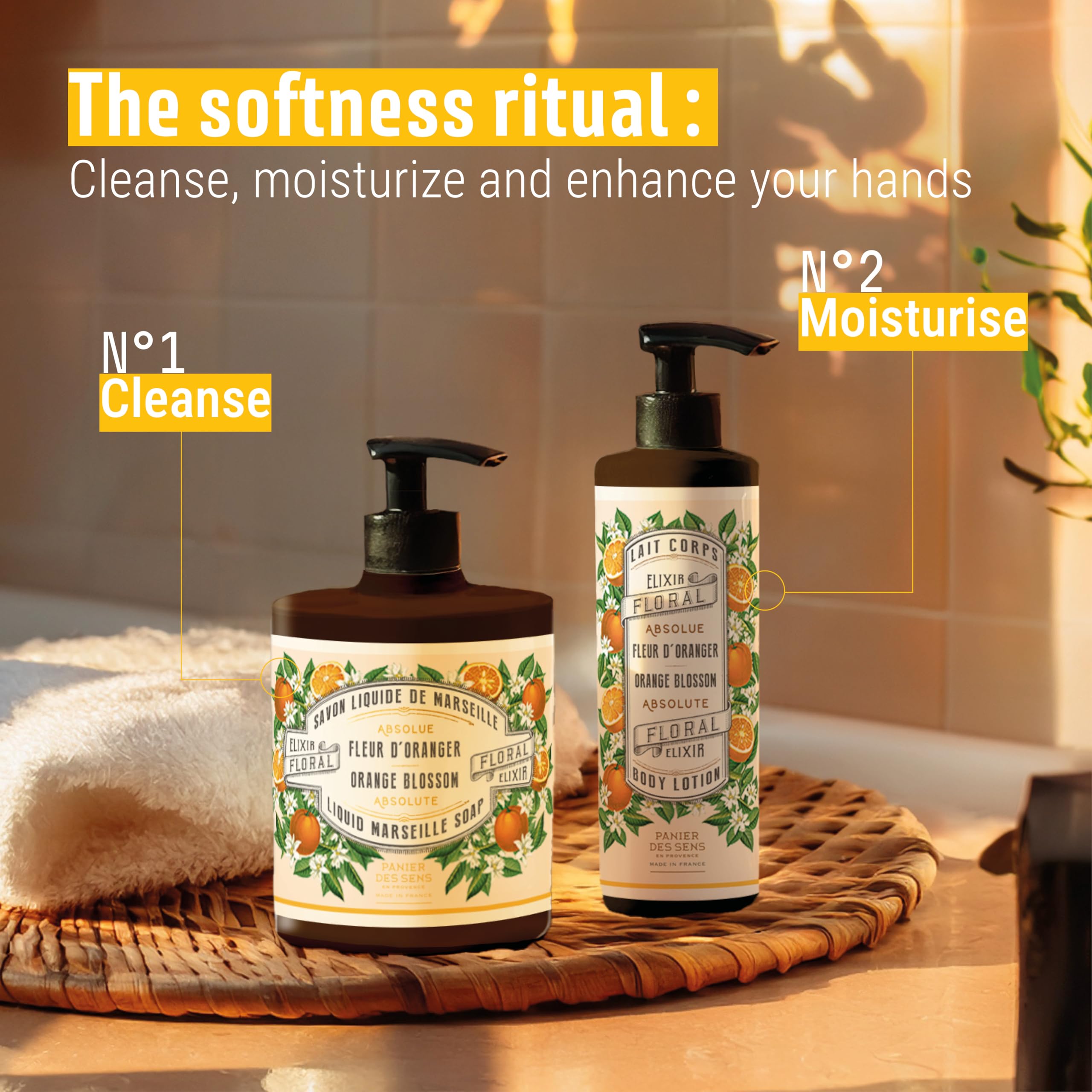 Panier des Sens Mediterranean ingredients note—inspired by coastal skincare