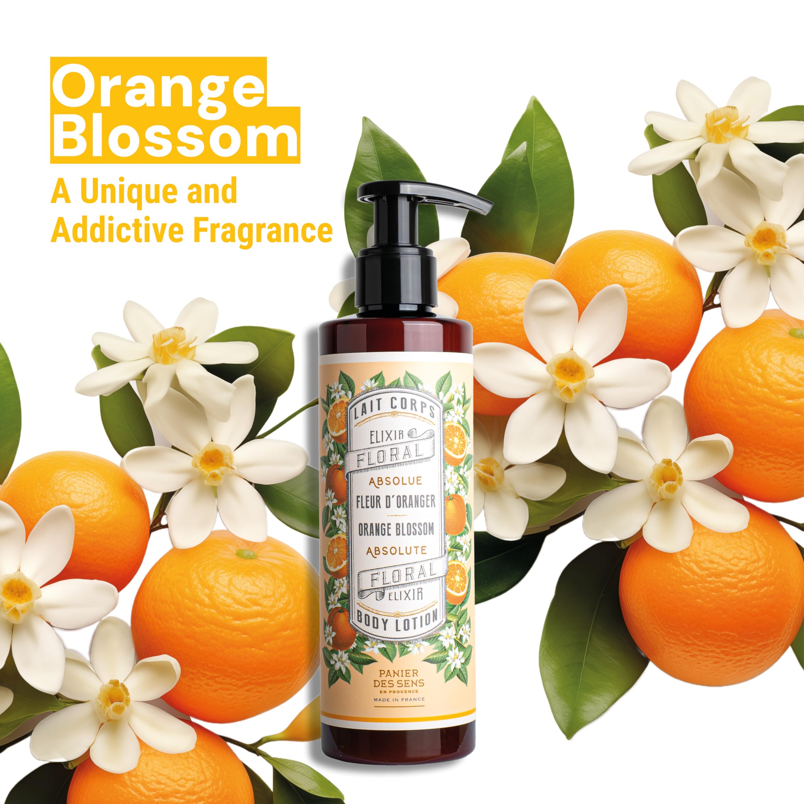 Panier des Sens orange blossom lotion pump for easy hydration
