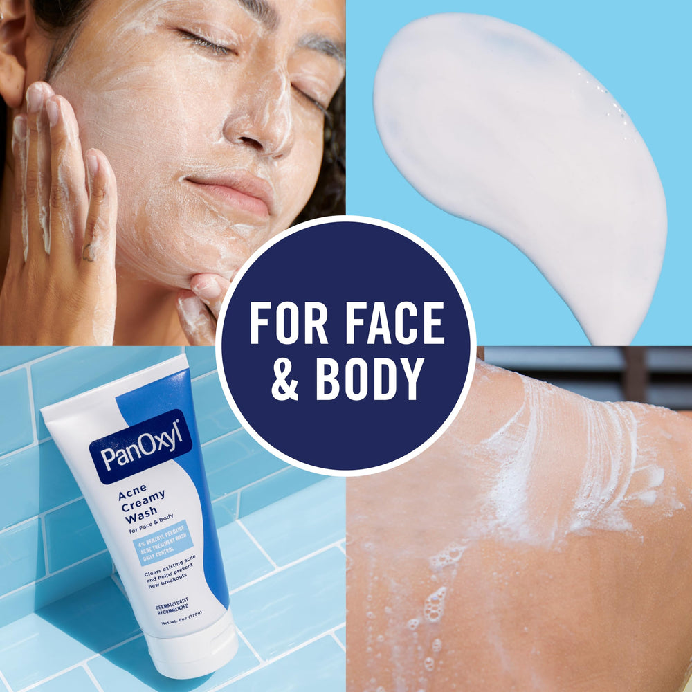 PanOxyl being applied to forehead to lift oil and unclog pores
