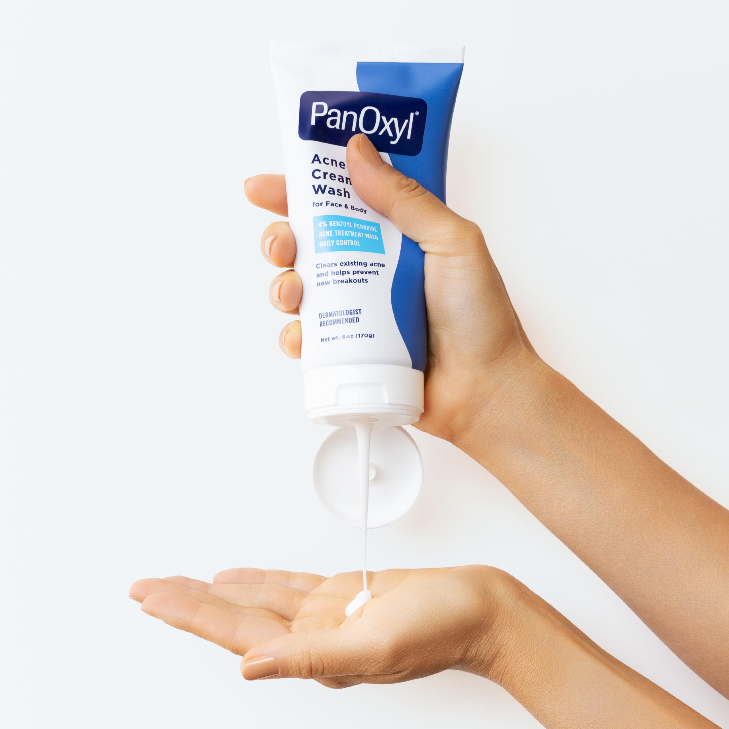 PanOxyl suggested before and after skin improvement representation
