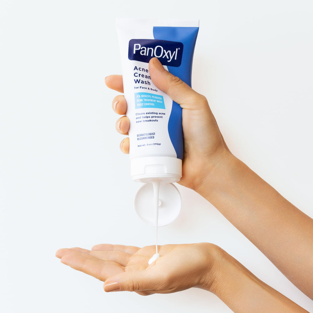 PanOxyl suggested before and after skin improvement representation
