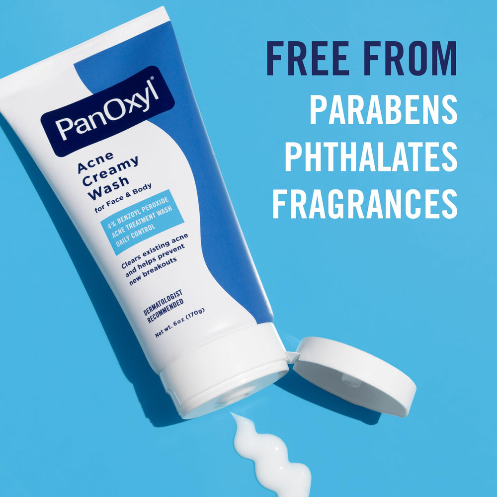 PanOxyl used on chest to help reduce body blemishes effectively