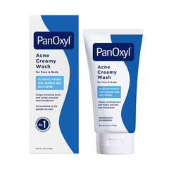 PanOxyl front bottle showing 4% benzoyl peroxide for clearer skin