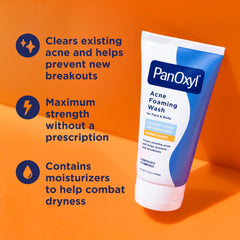 Close-up of PanOxyl foam texture showing gentle yet effective lather