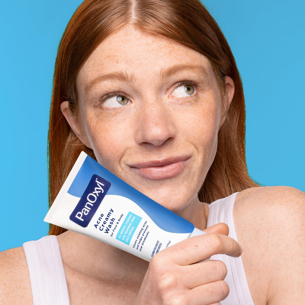 PanOxyl ingredient panel highlighting benzoyl peroxide and humectants