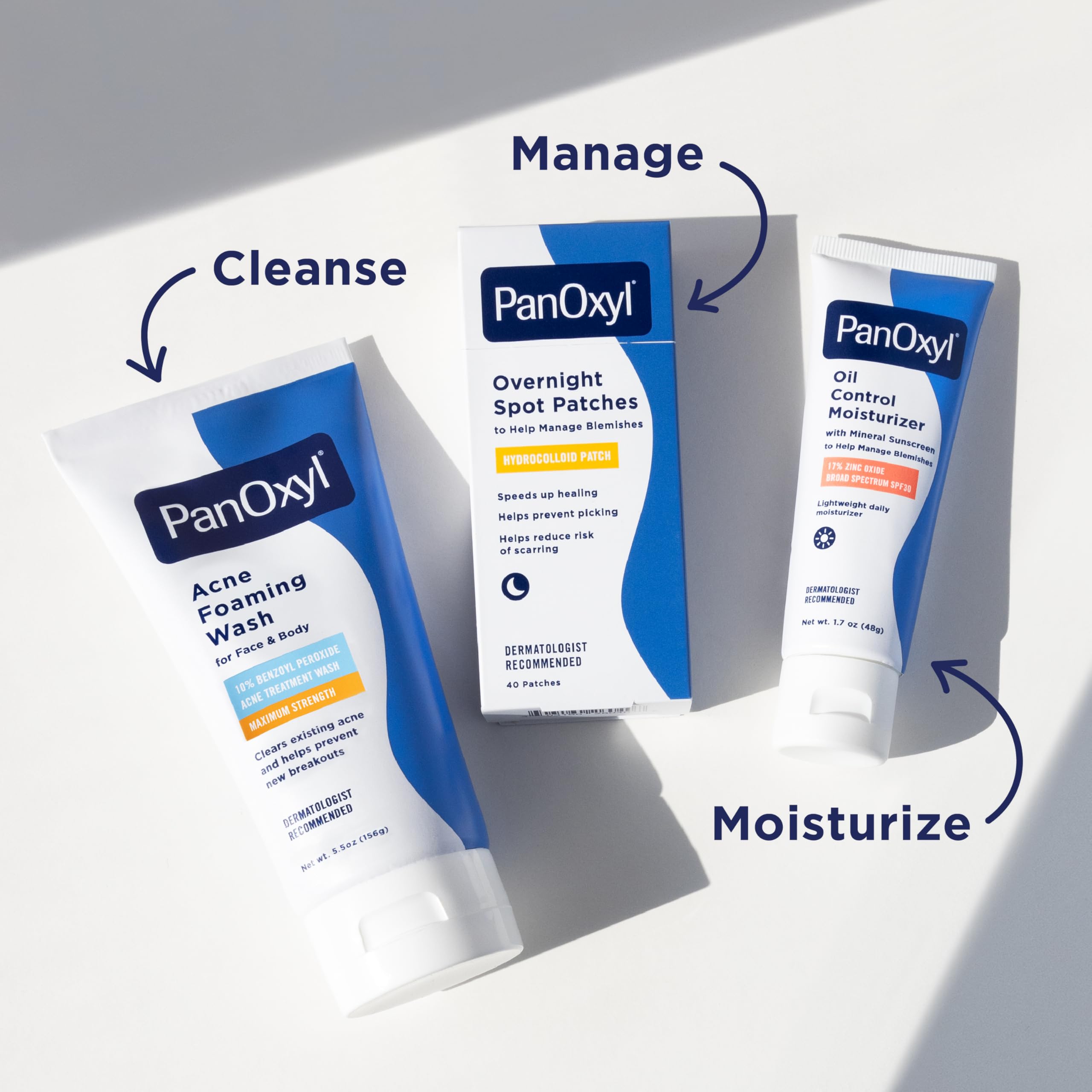 PanOxyl tube on bathroom shelf in lifestyle setting inspiring routine confidence