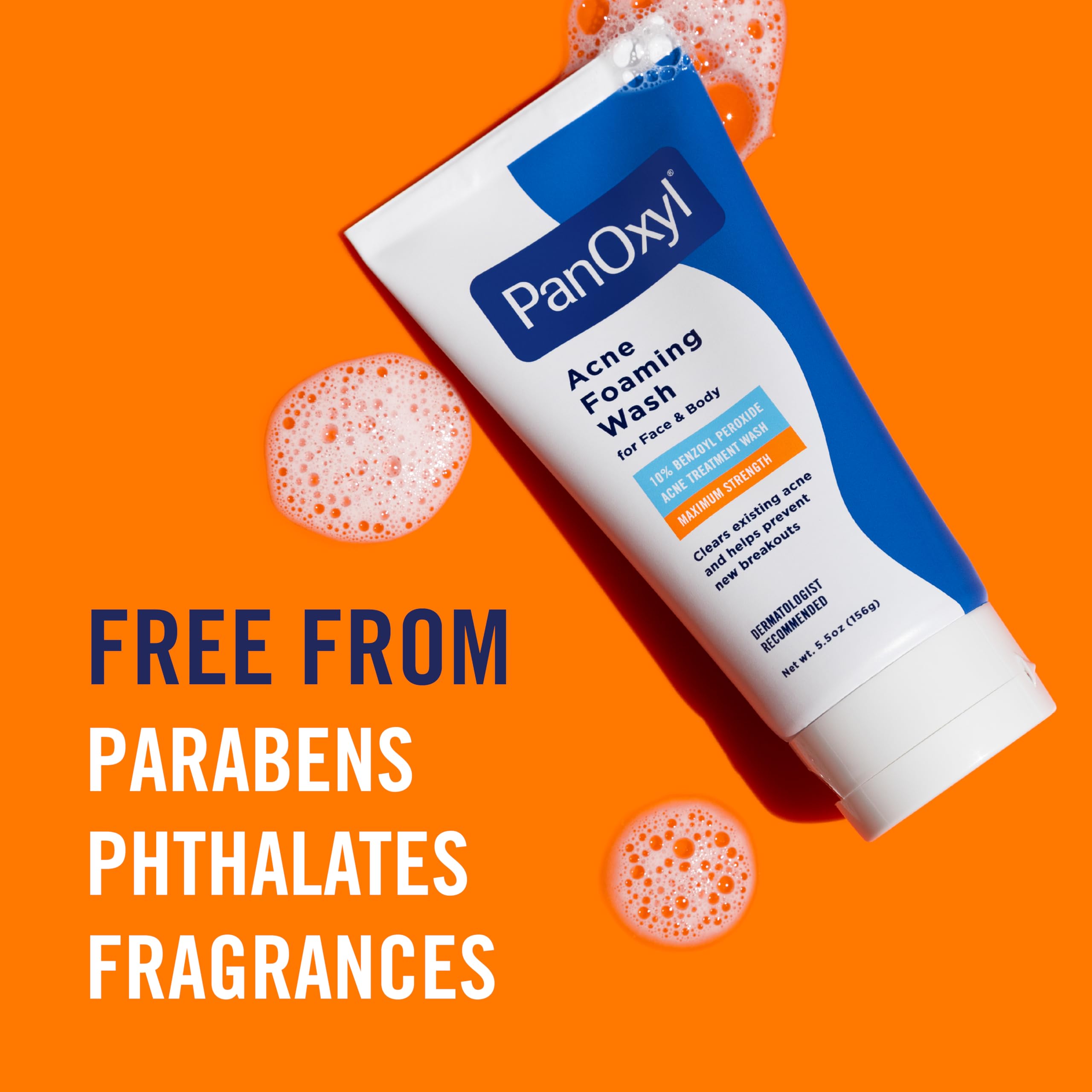 PanOxyl tube in hand for scale showing portable travel-friendly size