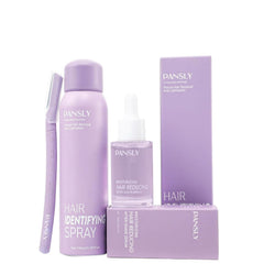 PANSLY hair-identifying spray bottle close-up shows smooth mist for easy shaving prep