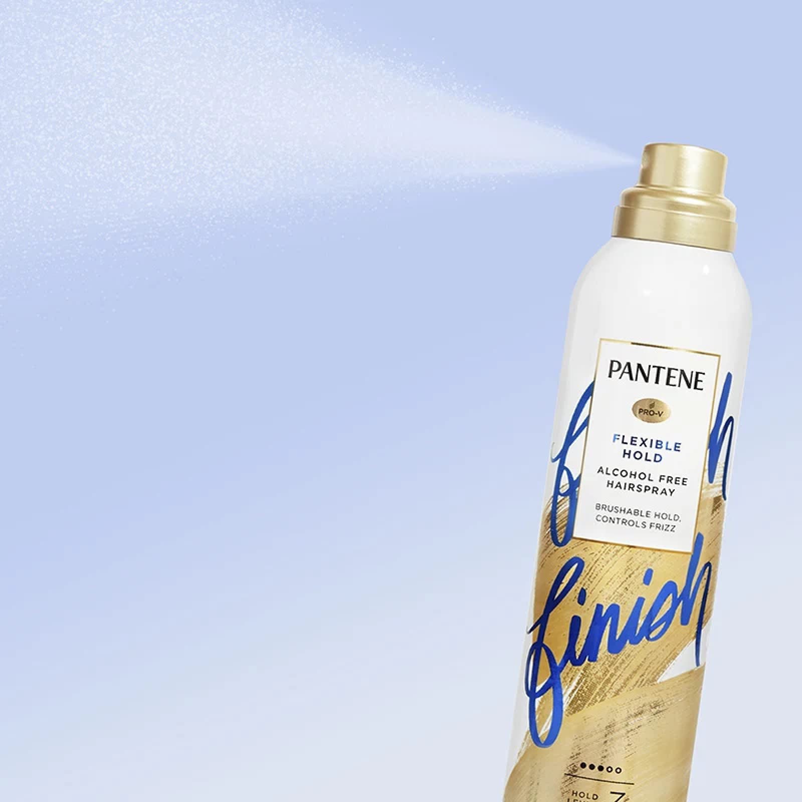 Pantene Air Spray dries quickly to speed up routine styling.