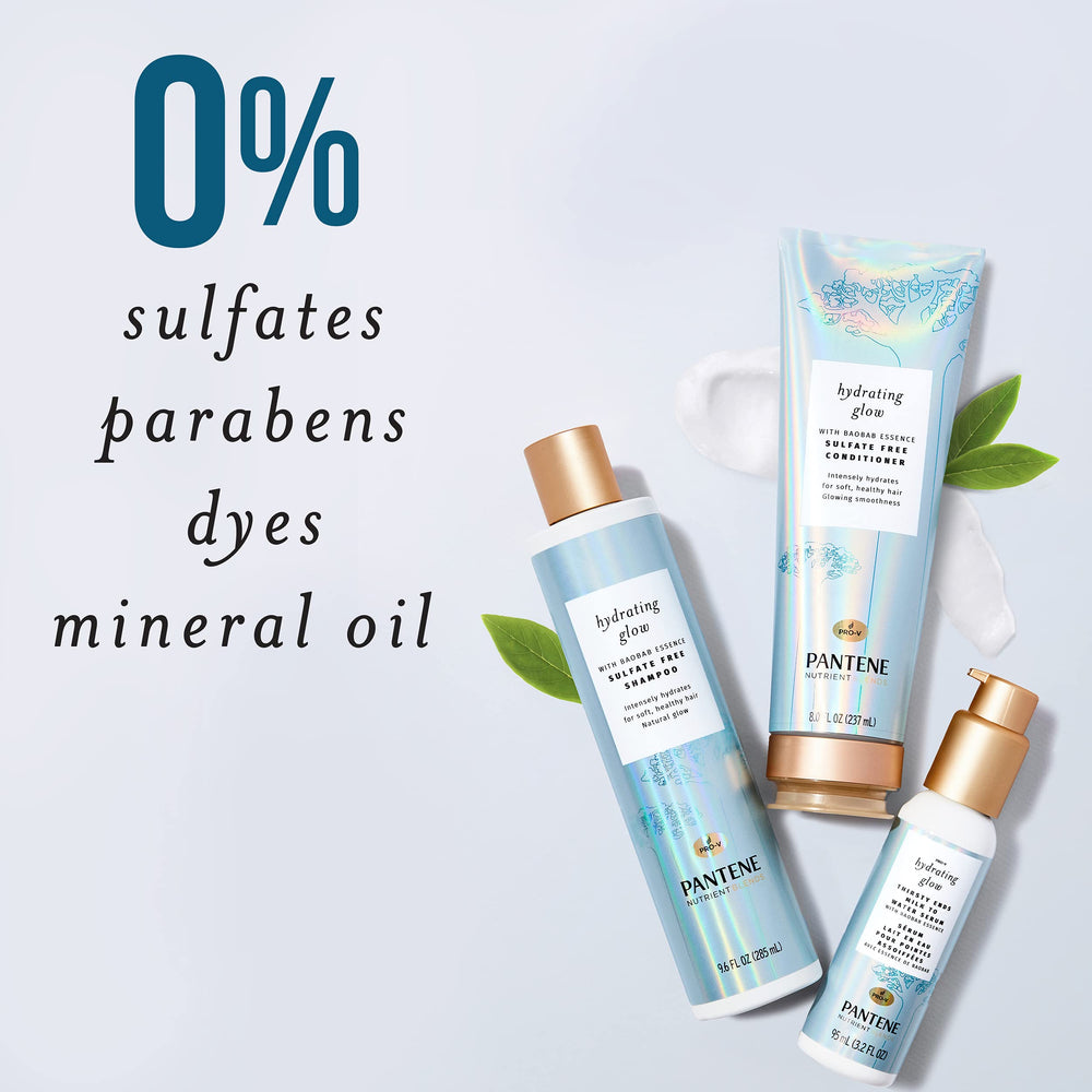 Pantene Baobab essence ingredient close-up emphasizes nourishing hydration.