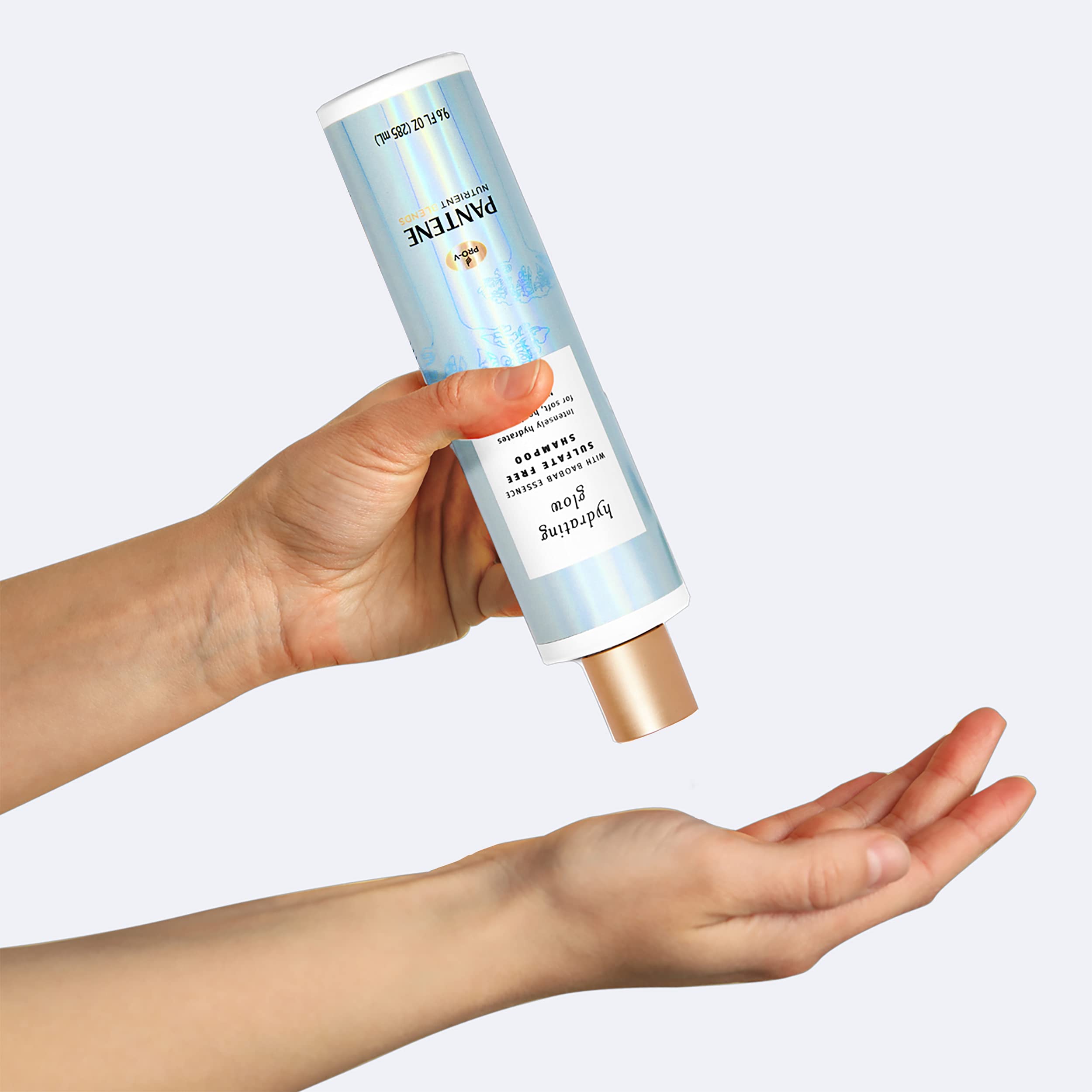 Pantene Bathroom shelf display shows everyday-ready shampoo for routines.