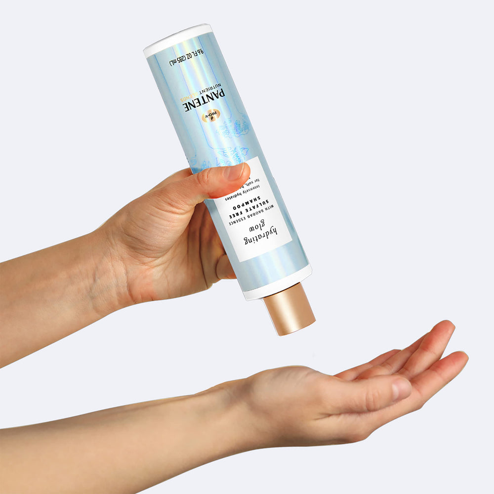 Pantene Bathroom shelf display shows everyday-ready shampoo for routines.