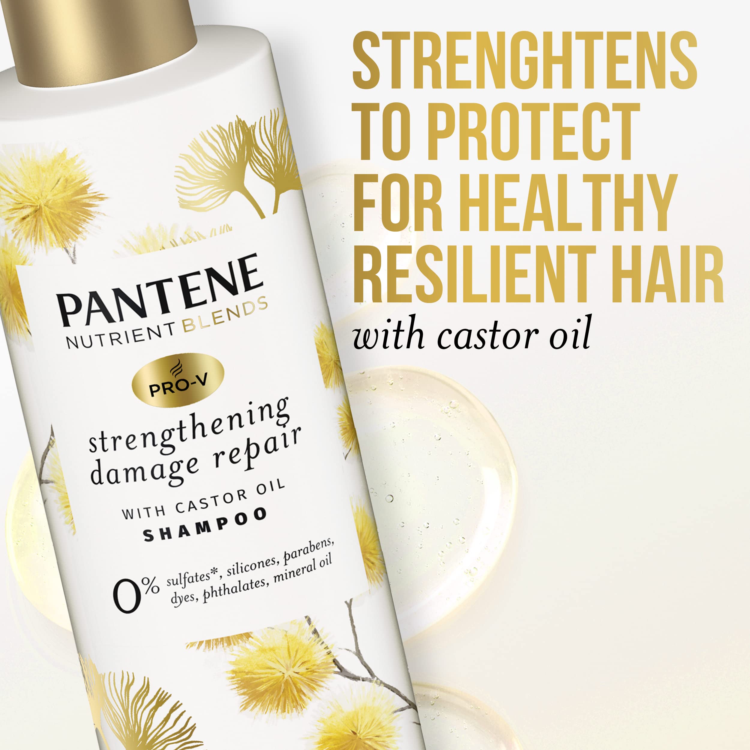 Pantene color-safe shampoo label signals dye-friendly cleansing.