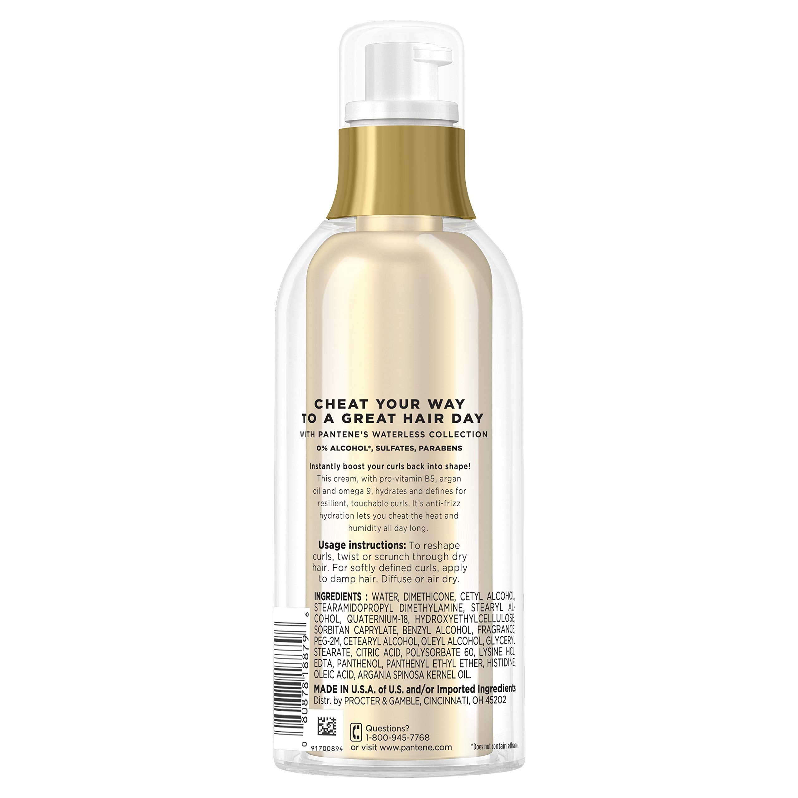 Pantene Curl Affair Shaping Cream jar close-up highlighting moisture