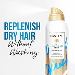Pantene Dry Conditioner Mist spray application demonstrates easy, quick frizz control.
