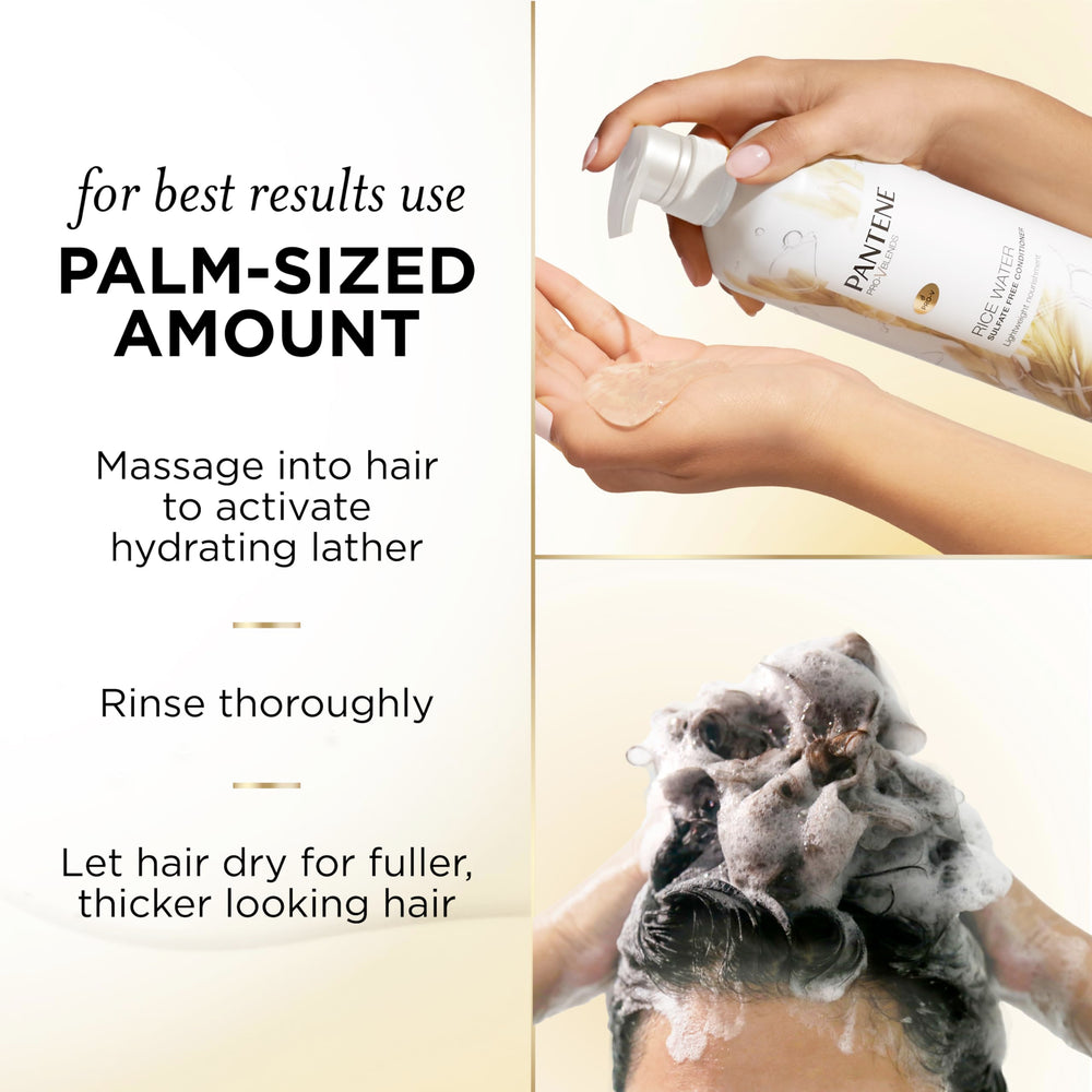 Pantene fuller-looking hair appears thick and energized after wash.
