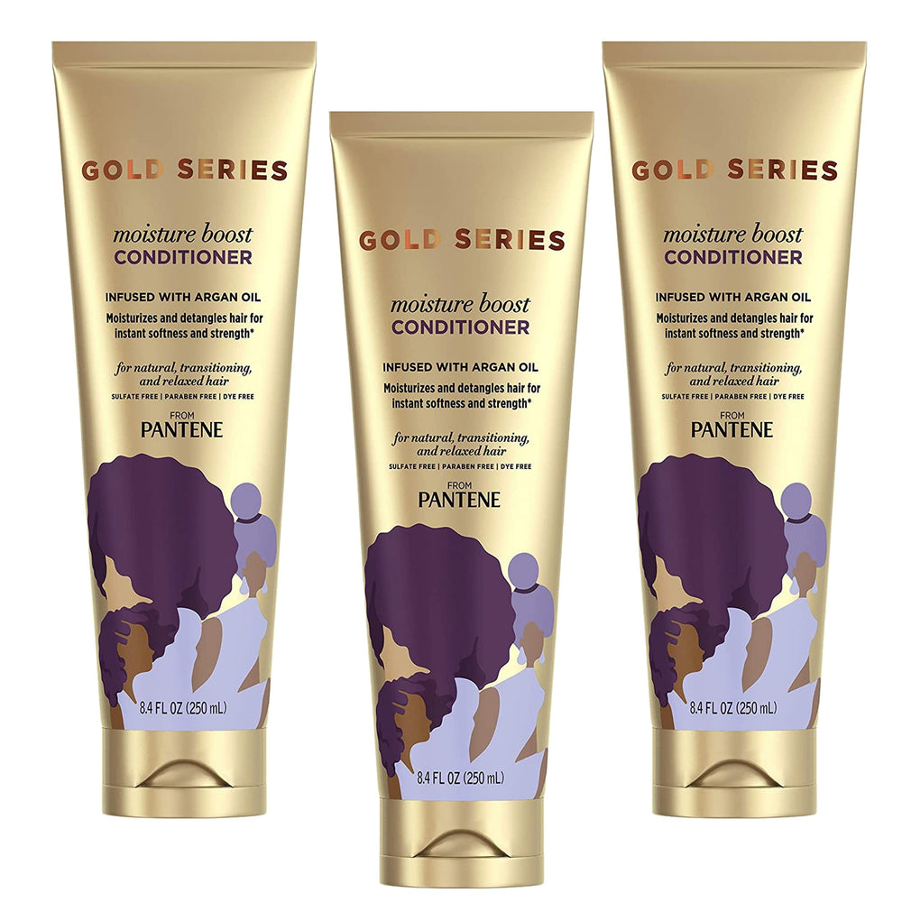 Pantene Gold Series Moist Boost Conditioner in shower for quick hydration