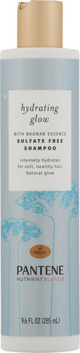 Pantene Hydrating Glow pour shot showing smooth lather forming on hair.
