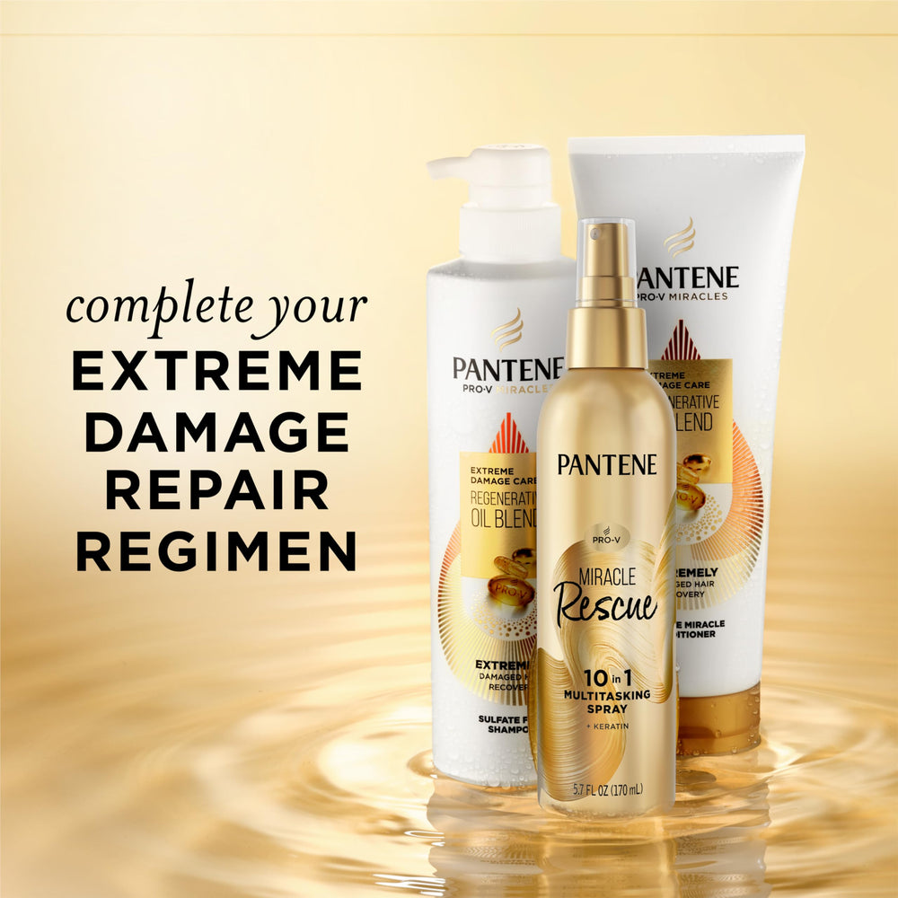 Pantene Miracle Rescue frizz-control for humid-day styling.
