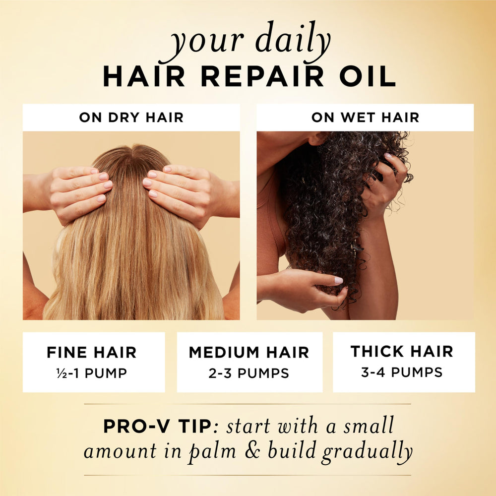 Pantene Miracle Rescue Regenerative Hair Oil used as overnight repair for refreshed morning hair.
