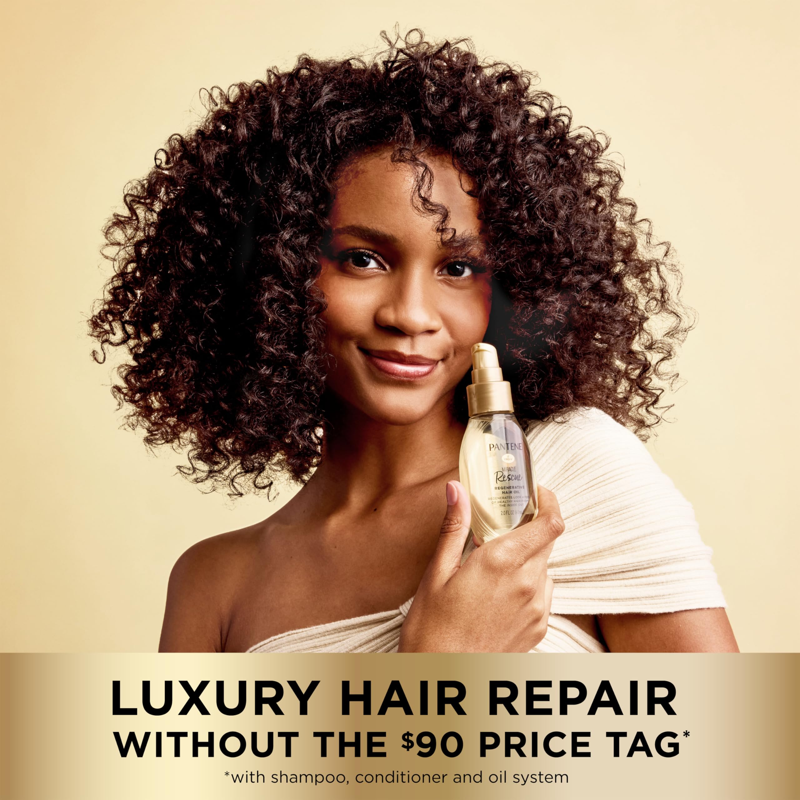 Pantene Miracle Rescue Regenerative Hair Oil adds shine to dry, dull hair.