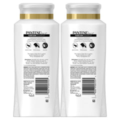 Pantene Pro-V Classic Clean Shampoo bottle back label, antioxidants for stronger-looking hair