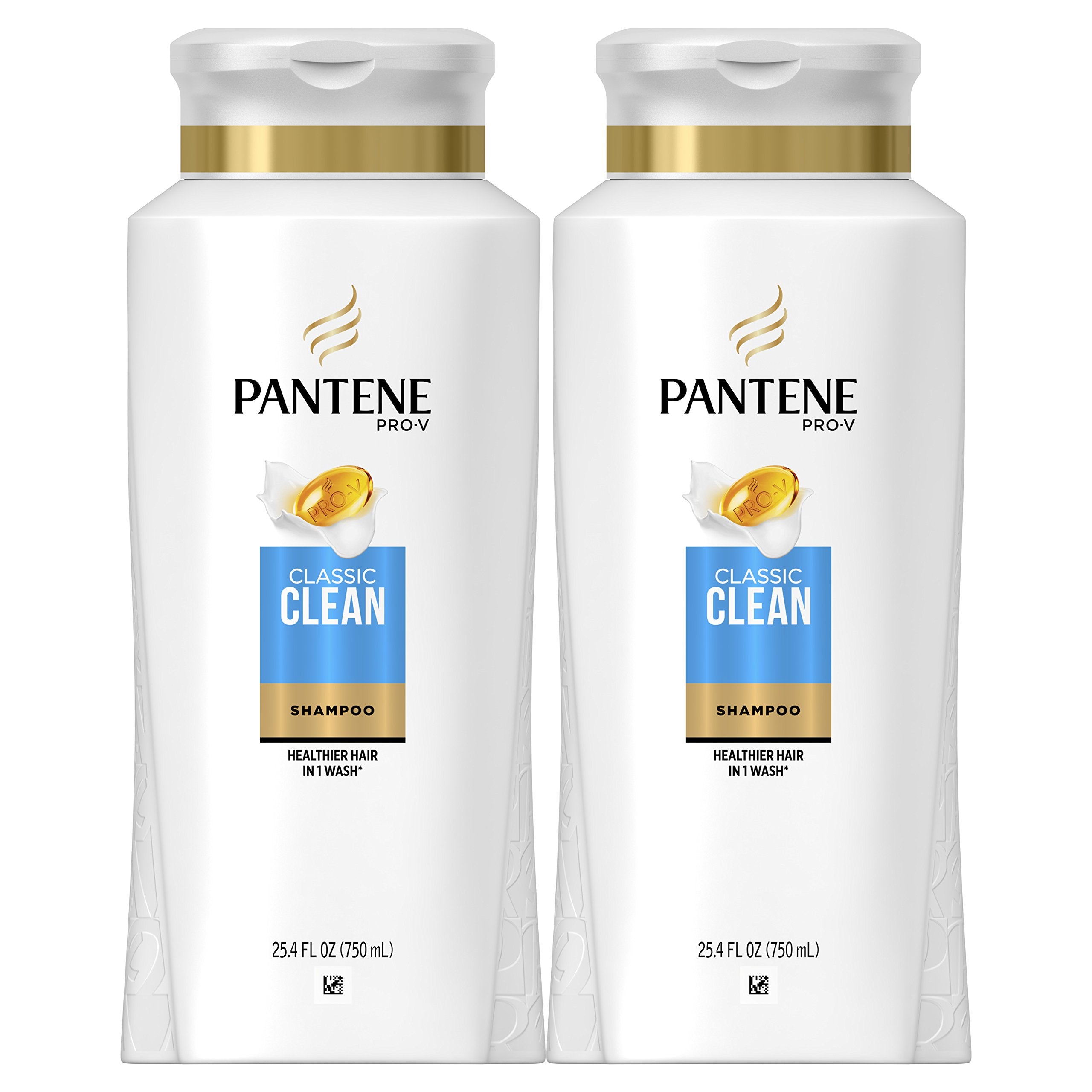 Pantene Pro-V Classic Clean Shampoo bottle front view for daily cleansing and shiny hair