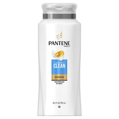 Pantene Pro-V Classic Clean Shampoo bottle front, highlighting daily cleansing