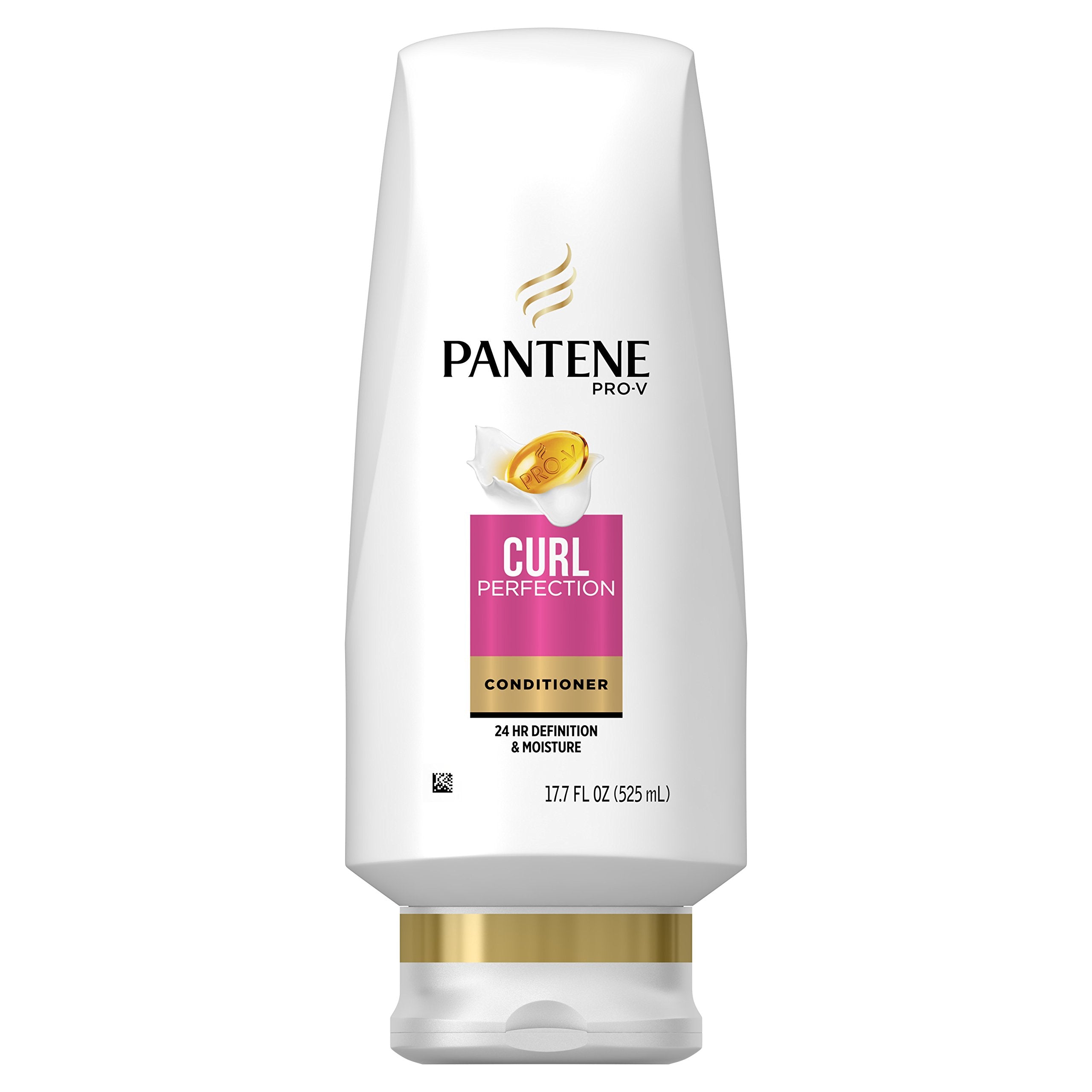 Pantene Pro-V Curl Perfection Conditioner bottle shows frizz control for defined curls.