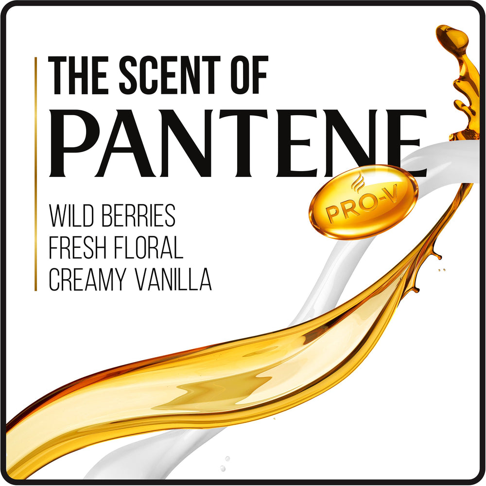 Pantene Pro-V Curl Perfection Conditioner close-up texture with antioxidants benefits.
