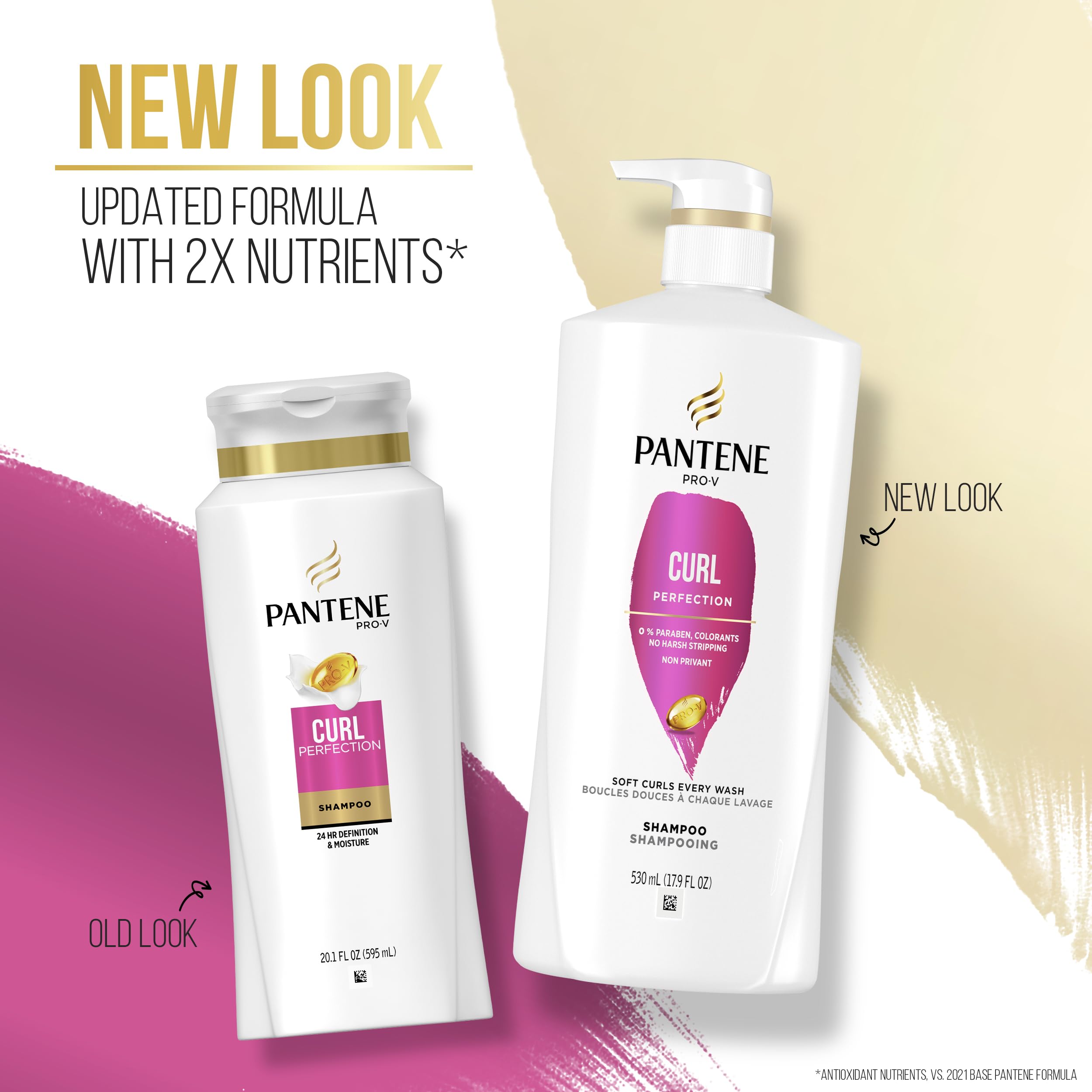 Pantene PRO-V Curl Perfection Shampoo curl-definition close-up showing defined waves